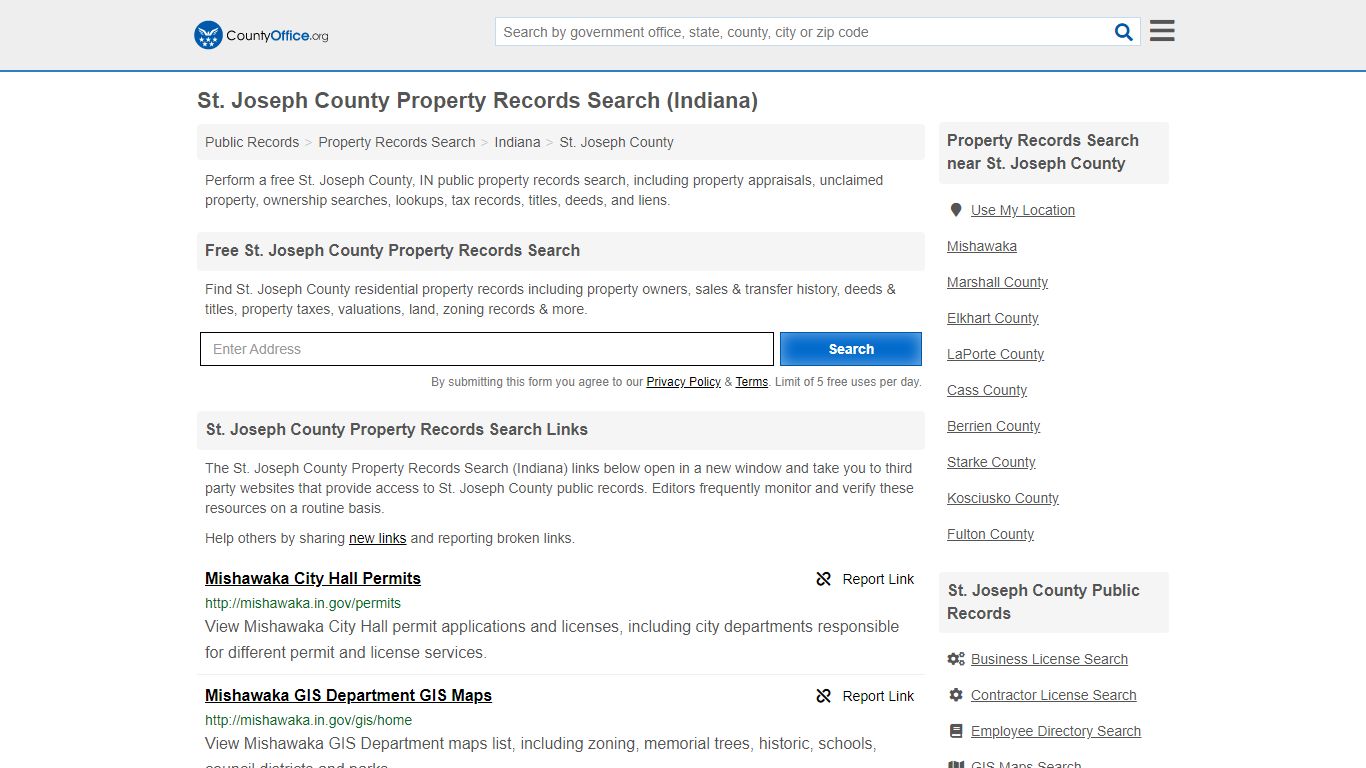 Property Records Search - St. Joseph County, IN ...